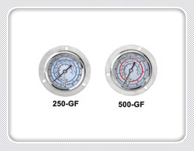 Color-Coded Pressure and Compound Gauge 250 /500-GF, click to see details